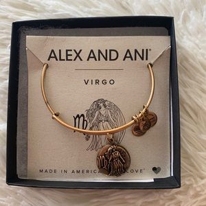 gold alex and ani virgo bracelet